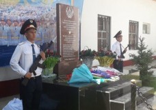 В Сарыагашском районе почтили память погибших сотрудников полиции